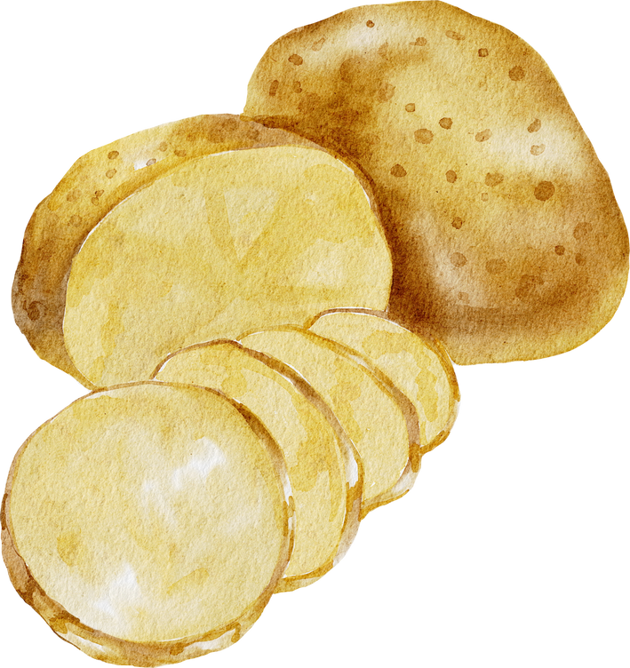 watercolor potato