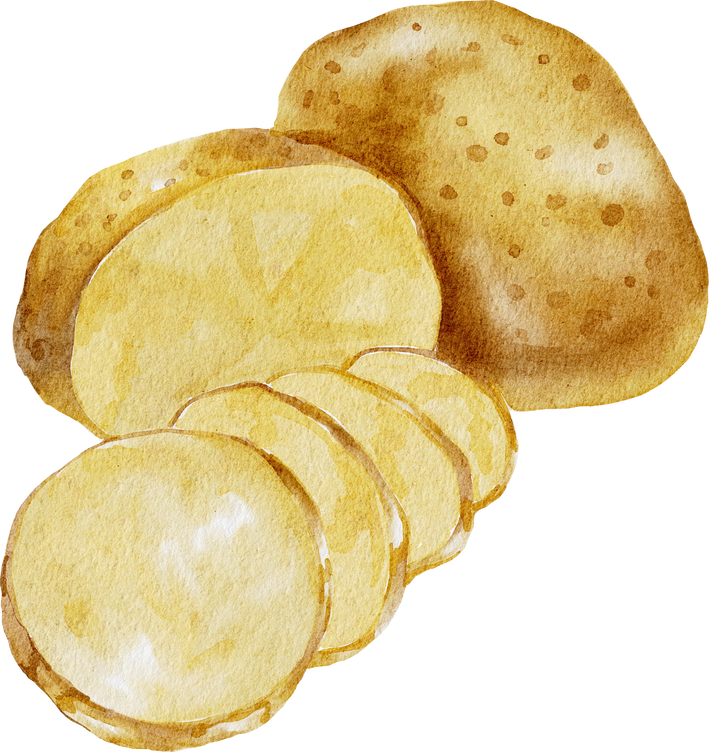 watercolor potato